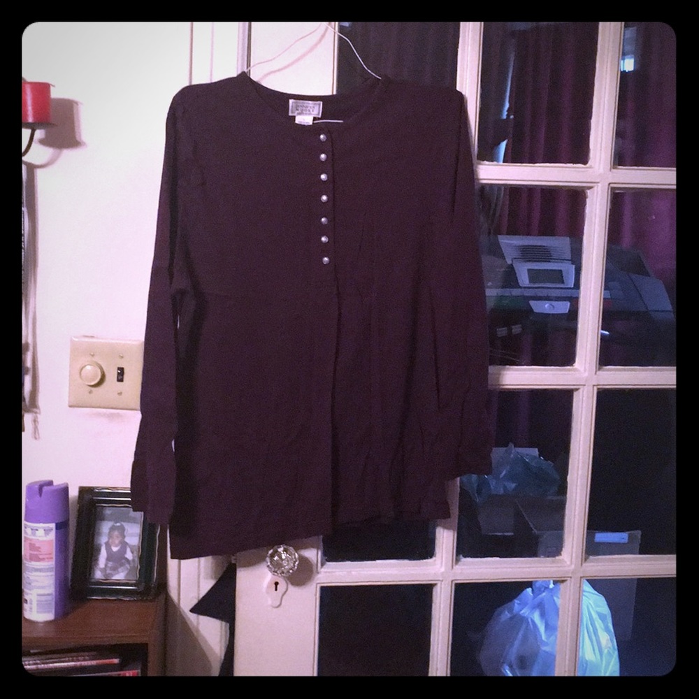 Button down Henley top